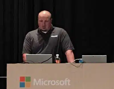 Josh-M365B Josh Sammons speaking in Israel for Microsoft 365