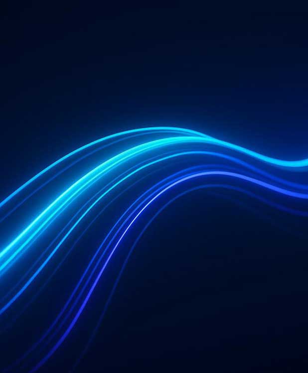 Abstract dark 3D shape with smooth, flowing curves and glossy purple highlights on a black background.